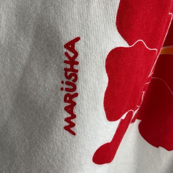 Marushka Womens Three Quarter Long Sleeve Hibiscus Screen Printed Tee Large - Picture 4 of 9